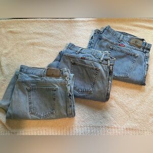 Mens Blue Jeans Original Fit Size 48x30 Set Of 3
